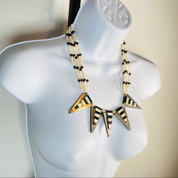 Vintage Statement Beaded Necklace - Picture 5 of 6